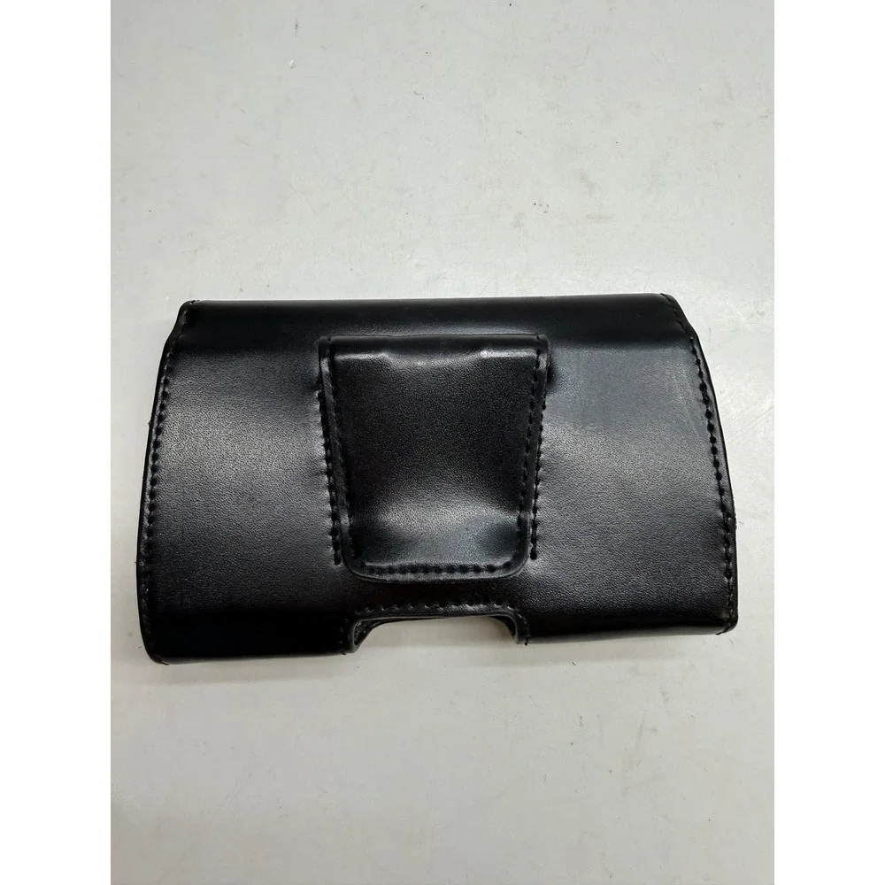 Case-Mate Black Leather Ballistic Nylon Universal Horizontal Phone Belt Holster